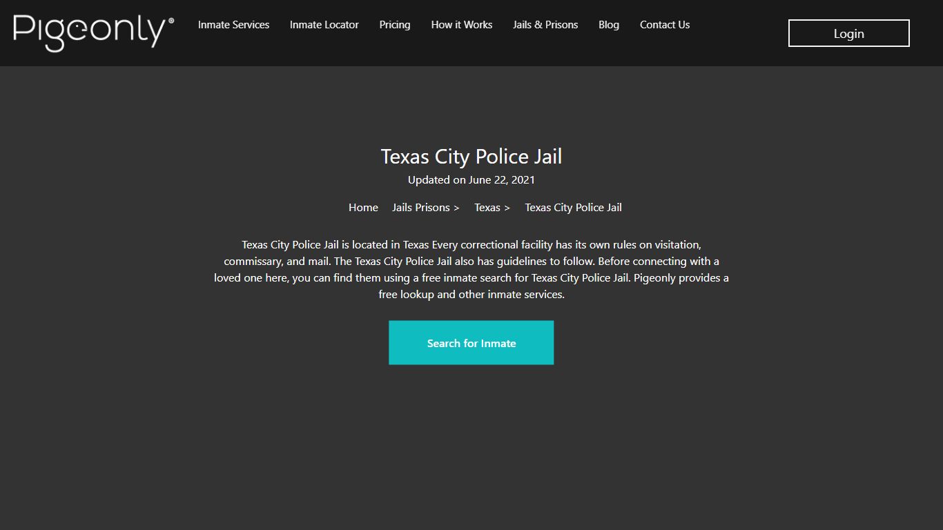 Texas City Police Jail Inmate Search | Texas